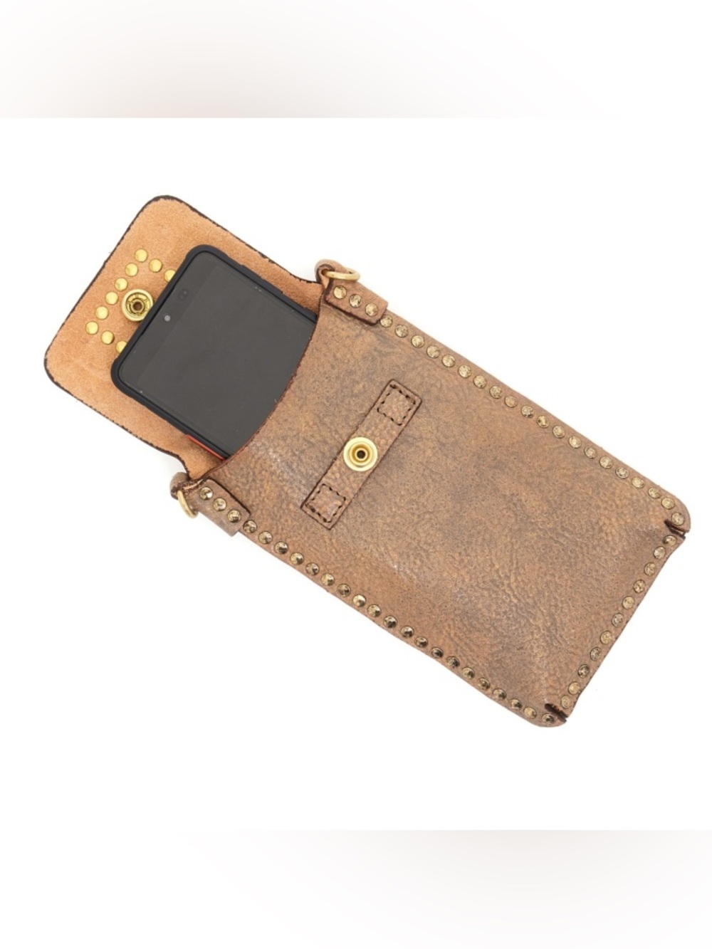 Campomaggi EMATITE
Mobile phone case in beige leather with rivets - Picture 2 of 6